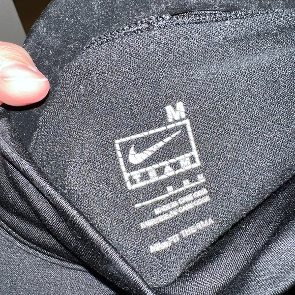 Nike Pro Dri Fit Thermal Long Sleeve Mock Neck Compression Top Black medium - Picture 6 of 10